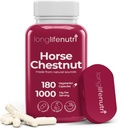 LongLifeNutri Horse Chestnut Extract 500mg - 180 Vegetarian Capsules, Organic Supplement for Daily Wellness & Circulation, 3-Month Supply, GMP Certified, Made in USA