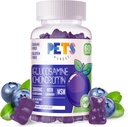 Pets Purest Glucosamine Chondroitin Gummies with MSM & Elderberry Extra Strength - Joint Support, Antioxidant Immune Support Supplement for Adults, Men & Women.60 Blueberry Gummies