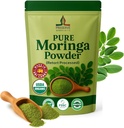 Pure Moringa Powder Retort Processed Oleifera Moringa Leaf Powder | Gluten-Free and Vegan | Perfect for Smothies, Drinks, Tea & Receips. Pure Super Green Food, 113g.