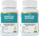 800mg Digestive Enzymes for Men and Women with Probiotics & Prebiotics, 8 Key Enzymes, Protease, Amylase & Lipase | 180 Capsules - A 60-Day Supply for Bloating & Gas Relief - Non-GMO