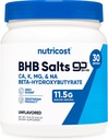 Nutricost Keto BHB Exogenous Ketones 4-in-1 (30 Servings) 12g Beta-Hydroxybutyrate (BHB) Per Serving, (Unflavored) - Ketone Salts
