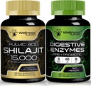 WELLNESS LABSRX Digestive Enzymes Capsules | Shilajit Capsules