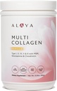 Alaya Multi Collagen Powder - Type I, II, III, V, X Hydrolyzed Collagen Peptides Protein Powder Supplement with MSM + GC (Vanilla)