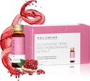 Relumins Glutathione Hydration Shots | Holiday Glow | Deep Skin Hydration, Collagen & Antioxidant Boost for Radiant, Supple Skin | Pomegranate Flavor Beauty Drink | Made in USA | 10 Bottles x 50ml