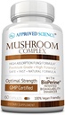 Approved Science Mushroom Complex - Support The Immune System and Cognitive Function - with Lion’s Mane, Chaga, Reishi, Turkey Tail, Shiitake, Oyster, and More - 60 Capsules - Vegan