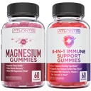 60 Magnesium Citrate Gummies + 8-in-1 Immune Support 60 Gummies