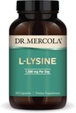 Dr. Mercola L-Lysine, 90 Capsules 1500 mg L-Lysine, Non-GMO, Gluten Free, Soy Free