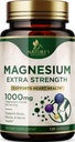 Magnesium Mineral Supplement 1000 mg - High Potency Magnesium Citrate for Bone, Heart Health, Nerves & Muscle Support, Nature's Magnesium Complex for Whole Body Support, Bottled in USA - 120 Capsules