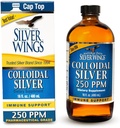 Natural Path Silver Wings Colloidal Silver Liquid - Enhanced Immune Support Supplement - 250ppm (1250mcg) - 16oz