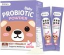 BHK's Baby Probiotic Powder,+ Vitamin D,Reduces Colic,Gas & Spit-ups,Healthy Poops,Reduces Crying & Fussing & Promotes Digestive Comfort,Newborns, Babies & Infants, 30 Sticks