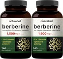 Berberine Supplement 1,500mg with Ceylon Cinnamon & Turmeric Root, 480 Veggie Capsules (2 Pack) | 97% Pure Berberine HCL | Supports Balanced Sugar Levels & Heart Health | Vegan, Non-GMO