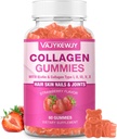 Vegan Collagen Gummies for Women & Men - with Biotin, Vitamin C, & Zinc for Skin Radiance, Hair Growth, Strong Nails, & Joint Support, 60 Count