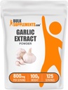 BulkSupplements.com Garlic Extract Powder - Garlic Supplement, Herbal Supplement, Allium Sativum - Herbal & Gluten Free, 800mg per Serving, 100g (3.5 oz) (Pack of 1)