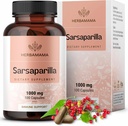 HERBAMAMA Sarsaparilla Root Capsules - 1000mg Sarsaparilla Powder for Herbal Liver Cleanse Support - Vegan, Non-GMO Smilax Liver Supplement