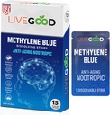 LIVEGOOD Methylene Blue – Methylene Blue for Humans, Brain Supplements for Memory and Focus, Clarity & Cognitive Energy, Nootropic Brain Support, Made in USA, 15 Oral Strips with 20mg Each