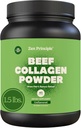 Zen Principle Grass-Fed Agglomerated Hydrolyzed Collagen Peptides 1.5 lb. Anti-Aging Protein Powder for Healthy Hair, Skin, Joints. Paleo Friendly, GMO and Gluten Free, Pasture-Raised Bovine.