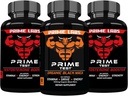 Prime Labs Prime Test Testosterone Booster (2 Pack) + Organic Black Maca Capsules (60 Count)