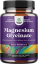 High Absorption Magnesium Glycinate Capsules - 500mg Magnesium Glycinate Per Serving for Calming Sleep Plus Muscle Bone & Nerve Support - Chelated 500mg GMP Certified 240 Count