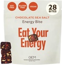 GEM Energy Caffeinated Bite, 40mg Caffeine, Ginseng Root, L-Theanine, Holistic Sustained Energy, Supports Metabolism, Stamina & Endurance | Chocolate Cacao Sea Salt | 28 Servings