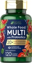 Nature's Fortune Whole Food Multivitamin with Probiotics | 120 Coated Caplets | Made with 20 Fruits and Vegetables | Non-GMO & Gluten Free Supplement