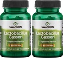 Swanson Lactobacillus Gasseri - Probiotic Supplement Supporting Digestive Health with 3 Billion CFU - Design-Release Satiety & Fat Metabolism Support - (60 Veggie Capsules) 2 Bottles