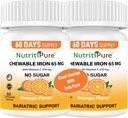 Chewable Iron 65 mg with Vitamin C 270 mg - Tablet in Orange Flavor 60 Count (2)