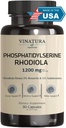 VINATURA PhosphatidylSerine 1200mg - with Rhodiola Rosea, 90 Capsules 30 Servings