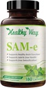 500mg SAM-e Supplement - High Strength 500mg S-Adenosyl-L-Methionine Capsules for Brain Liver and Mood Support - Non-GMO High Absorption Same Supplement (180 Capsules)