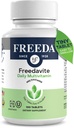 Freedavite Tiny Tablet - Moderate Multivitamin for Men and Women - Vitamin A, C, D, E, B1, B2, B6, B12, Biotin, Calcium, Zinc, Iron, Magnesium, Manganese, Copper, Selenium, Iodine - 100 Count