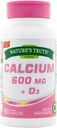 Nature's Truth Calcium 600 mg + D3-60 Coated Caplets, Pack of 2
