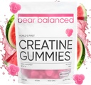 Bear Balanced Creatine Gummies for Men & Women - Creapure® Creatine Monohydrate, L-Theanine, L-Tyrosine & B12 for Muscle Growth, Strength, Focus, Energy & Health - Low Calorie, Sugar-Free, & Vegan