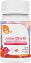 Zahler - Junior Vitamin D3 + K2 Chewable Tablets for Kids| Vitamin D for Kids 2000 IU | Delicious Vitamin D K2 Chews to Support Healthy Bones & Teeth - Kosher, Less Sugar Than Gummies (90 Count)