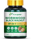 10 in 1 Wormwood Capsules - 90 Capsules Supplement, Black Walnut Hulls, Cloves, Black Pepper, Turmeric Curcumin Root, Peppermint Leaf, Supports Cut Health & Digestive Balance