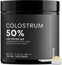 Ultra High Strength Bovine Colostrum Powder - 50% IgG - 2,000mg per Serving - Third Party Tested for Potency - Supports Immune, Gut, and Skin Health - 30 Servings -Premium Bovine Colostrum Supplement