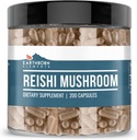 Earthborn Elements Reishi Mushroom 200 Capsules, Pure & Undiluted, No Additives