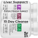 Youth & Tonic 3X Body Cleanse and Detox Pills for Women & Men with Liver, Kidney, Colon Supplements to Support Healthy Functions and for Loss of Unwanted Impurities and Metabolic Waste. 120 Capsules