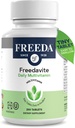 Freedavite Tiny Tablet - Moderate Multivitamin for Men and Women - Pure Vitamin A, C, D, E, B1, B2, B6, B12, Biotin, Calcium, Zinc, Iron, Magnesium, Manganese, Copper, Selenium, Iodine - 250 Count