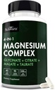 BioSchwartz Magnesium Complex Supplement (90 Capsules) 350mg Magnesium Glycinate Citrate Malate and Taurate Per Serving for Healthy Nerves Muscles Heart Sleep Support (Vegan, Gluten-Free, Non-GMO)