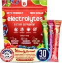 Keppi Electrolytes Powder Packets Assorted Flavors 30 Servings – No Sugar Hydration Supplement with Potassium, Magnesium, Sodium – Keto, Vegan, Fasting-Friendly, Zero Calorie Hydration Packets