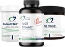 Designs for Health 3R Gut Reset Program - IgGI Immunoglobulin Capsules, ProbioMed 50 Probiotic, GI Revive to Soothe, Coat & Fortify (3 Products)