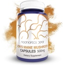 Nootropics Depot Lions Mane Mushroom Capsules | 500mg | 60 Count | Hericium erinaceus | Whole Fruiting Body Mushroom Extract | Brain Health Supplement | Neuroprotective + Boosts Mood