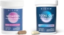 BIOHM Total Probiotic for Women Bundle, 30 Billion CFU Probiotics for Women’s Balanced, Natural, Digestive Enzymes, Clinically Studied, Non-GMO, 30 Servings Each