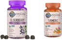 Garden of Life Organics Elderberry Gummies for Adults & Kids - Immune Support Supplement with Organic Fruit & Organics Turmeric Inflammatory Response Gummy - 120 Real Fruit Gummies for Kids & Adults