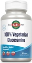 KAL 100% Vegetarian Glucosamine 1000 mg, Joint Health Supplement with Vegan Glucosamine HCl, Joint Support for Comfort and Mobility, Made Without Shellfish, 60-Day Guarantee, 60 Servings, 60 Tablets