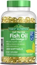 Finest Nutrition Half-the-Size Fish Oil 1200 mg, Softgels, 200 ea