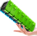 Extra Large Pill Organizer 2 Times a Day – XL Pill Box 7 Day with Big AM/PM Compartments – Fits Large Vitamins, Supplements & Gummies, for 7 or 14-Day Use, Color-Coded, Senior-Friendly, No Spills