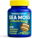 Wildcrafted Irish Sea Moss Capsules – Chondrus Crispus or True Sea Moss Advanced with Biotin, Niacinamide, Vitamins – Multimineral Supplement – Alternative to Irish Seamoss Gel – 60 Seamoss Pills