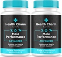 (2 Pack) Health Charm, Health Charm Pills, Health Charm Capsules, Official Health Charm for Men Capsules, Health Charm Supplement Support, HealthCharm All Natural Pastillas, 120 Capsules For 2 Months