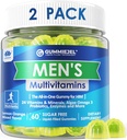 2 Pack - Mens Multivitamins Gummies, Multiminerals, Vegan Omega 3, CoQ10, Probiotics, Daily Mens Vitamins A C D E B6 B12, Methylated Multivitamin for Men, Energy, Immunity, Sugar Free, Vegan (No Iron)