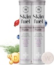 WELLBEING NUTRITION Skin Fuel with Collagen, L-Glutathione, Hyaluronic Acid, Matcha Green Tea, Aloe Vera, Grape Seed, Vitamin C, E - 30 Effervescent Tablets